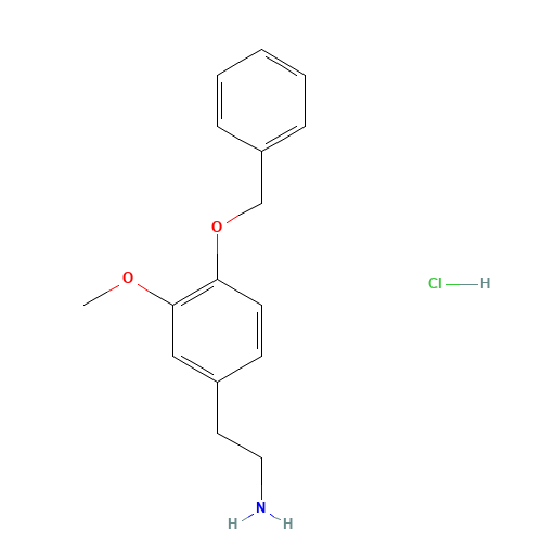 3-Methoxy-4-(benzyloxy)phenethylamine (CAS: 1860-57-7) - Chemical Structure and Molecular Formula 