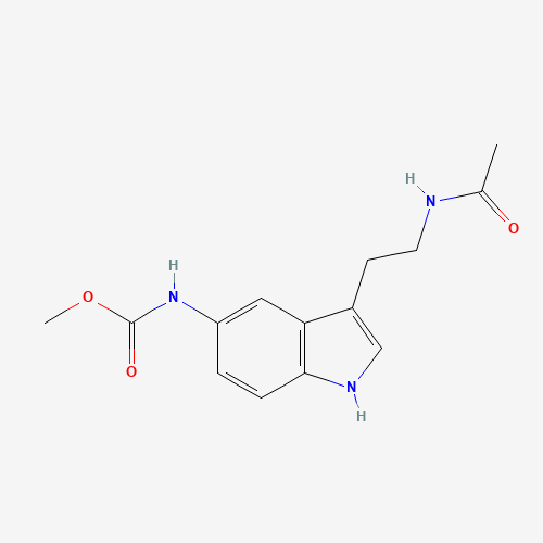 5-Methoxycarbonylamino-N-acetyltryptamine (CAS: 190277-13-5) - Chemical Structure and Molecular Formula 