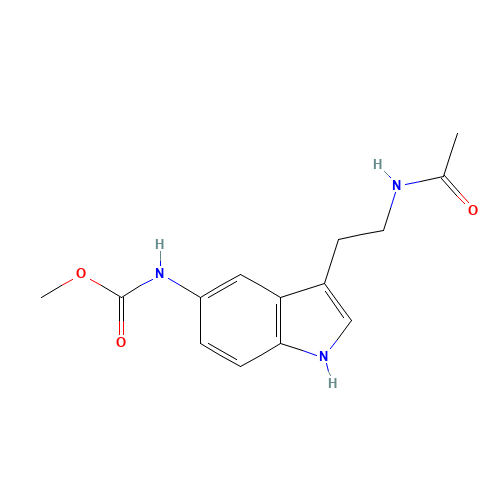 5-Methoxycarbonylamino-N-acetyltryptamine (CAS: 190277-13-5) - Chemical Structure and Molecular Formula 