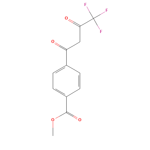 (4-Methoxycarbonylbenzoyl)trifluoroacetone (CAS: 1076198-42-9) - Chemical Structure and Molecular Formula 