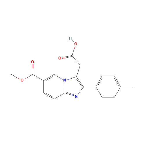 6-(Methoxycarbonyl)-2-(4-methylphenyl)imidazo[1,2-a]pyridine-3-acetic Acid, (CAS: 917252-80-3) - Related Chemical Product