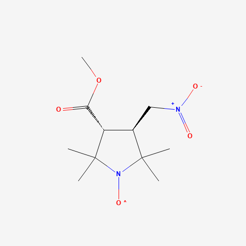 trans-3-Methoxycarbonyl-2,2,5,5-tetramethyl-4-nitromethyl-pyrrolidin-1-oxyl (CAS: 119580-75-5) - Chemical Structure and Molecular Formula 