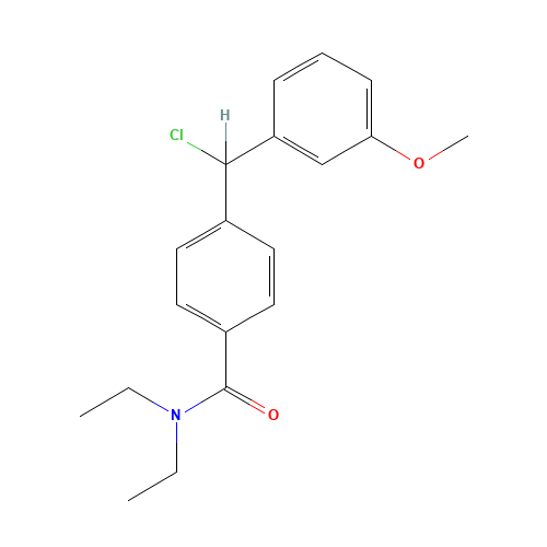 rac 4-(3'-Methoxy-a-chlorobenzyl)-N,N-diethylbenzamide (CAS: 186094-10-0) - Related Chemical Product