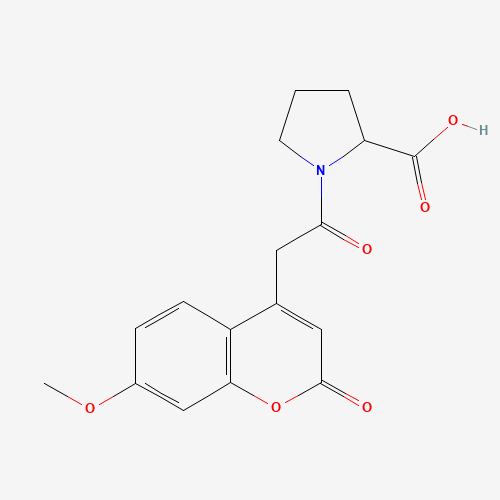7-Methoxycoumarin-4-acetyl-L-proline (CAS: 359436-90-1) - Chemical Structure and Molecular Formula 