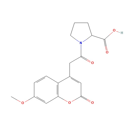 7-Methoxycoumarin-4-acetyl-L-proline (CAS: 359436-90-1) - Chemical Structure and Molecular Formula 