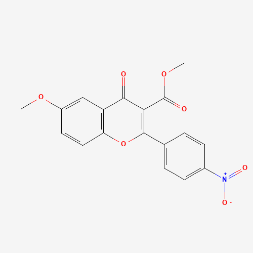 6-Methoxy-3-(methoxycarbonyl)-2-(4-nitrophenyl)-4H-benzopyran-4-one (CAS: 132018-13-4) - Related Chemical Product