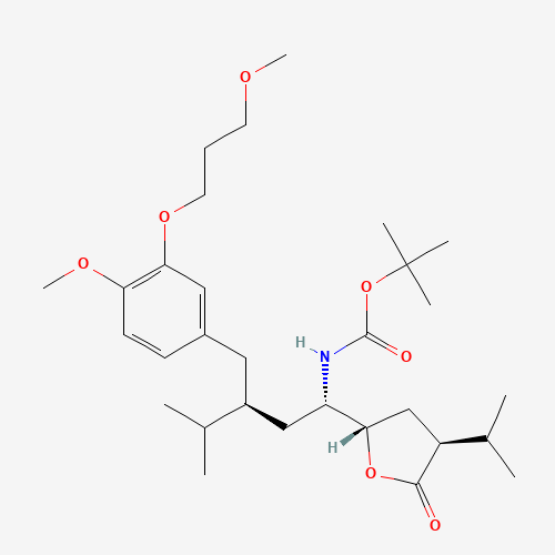[(1S,3S)-3-[[4-Methoxy-3-(3-methoxypropoxy)phenyl]methyl]-4-methyl-1-[(2S, 4S)-tetrahydro-4-(1-methylethyl)-5-oxo-2-furanyl]pentyl]carbamic Acid 1,1-tert-Butyl Ester (CAS: 866030-35-5) - Related Chemical Product