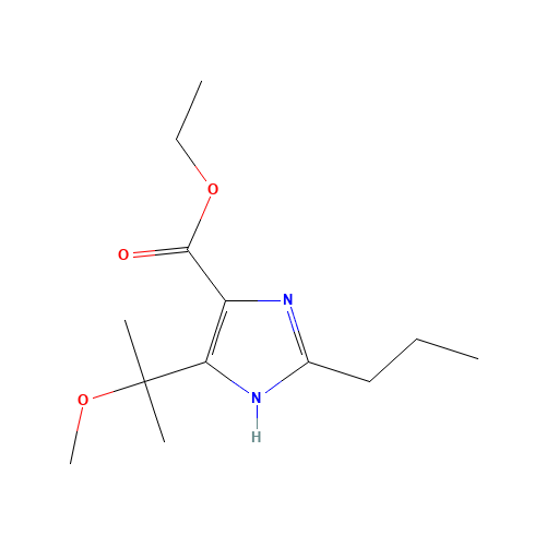4-(1-Methoxy-1-methylethyl)-2-propyl-1H-imidazole-5-carboxylic Acid Ethyl Ester (CAS: 1092980-84-1) - Related Chemical Product