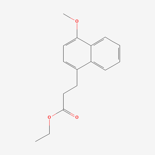 4-Methoxy-1-naphthalenepropanoic Acid Ethyl Ester (CAS: 861354-99-6) - Chemical Structure and Molecular Formula 