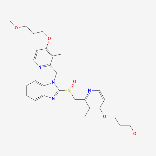 N-[[4-(3-Methoxypropoxy)-3-methyl-2-pyridinyl]methyl] Rabeprazole (CAS: 935260-92-7) - Chemical Structure and Molecular Formula 