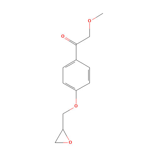 2-Methoxy-1-[4-(oxiranylmethoxy)phenyl]ethanone (CAS: 110458-44-1) - Chemical Structure and Molecular Formula 