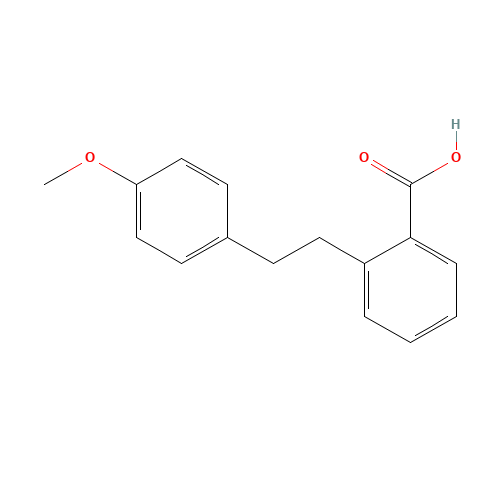 2-[2-(4-Methoxyphenyl)ethyl]benzoic Acid (CAS: 14525-71-4) - Chemical Structure and Molecular Formula 