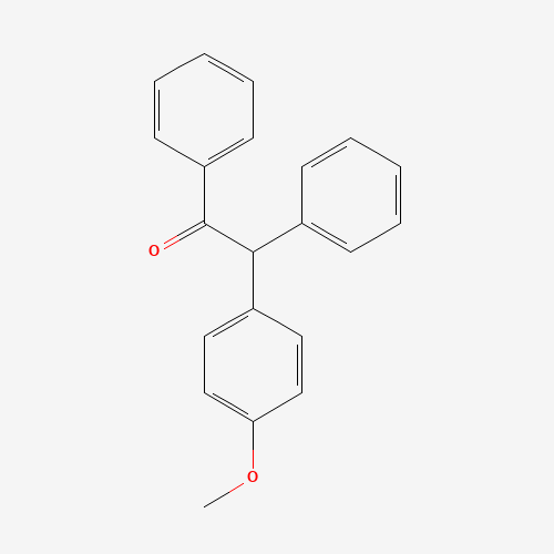 2-(p-Methoxyphenyl)-2-phenyl-acetophenone (CAS: 5543-97-5) - Chemical Structure and Molecular Formula 
