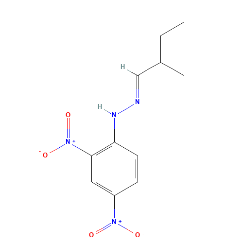 2-Methylbutanal 2,4-Dinitrophenylhydrazone (CAS: 1646-99-7) - Chemical Structure and Molecular Formula 