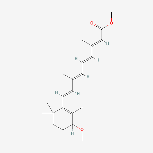 4-Methoxy Retinoic Acid Methyl Ester (CAS: 163808-81-9) - Chemical Structure and Molecular Formula 