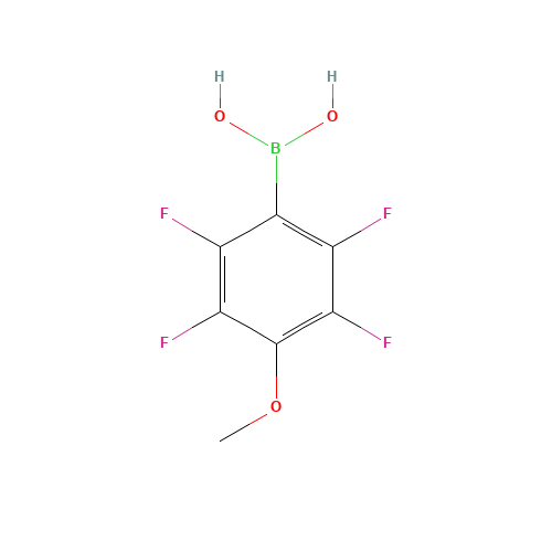 4-Methoxy-2,3,5,6-tetrafluorophenylboronic Acid (CAS: 871126-20-4) - Chemical Structure and Molecular Formula 