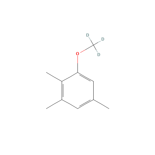 1-Methoxy-2,3,5-trimethylbenzene-d3 (CAS: 1189725-66-3) - Chemical Structure and Molecular Formula 