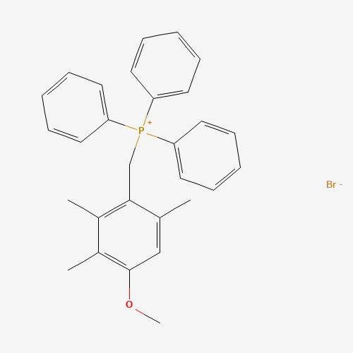 (4-Methoxy-2,3,6-trimethylbenzyl)-triphenylphosphonium Bromide (CAS: 54486-05-4) - Chemical Structure and Molecular Formula 
