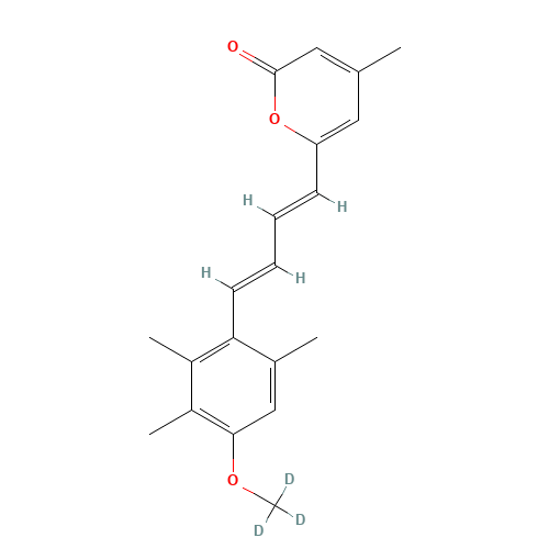 6-[(1E, 3E)-4-(4-Methoxy-2,3,6-trimethylphenyl-d3)-2-methyl-1,3-butadien-1-yl]-4-methyl-2H-pyran-2-one (CAS: 1185236-53-6) - Related Chemical Product