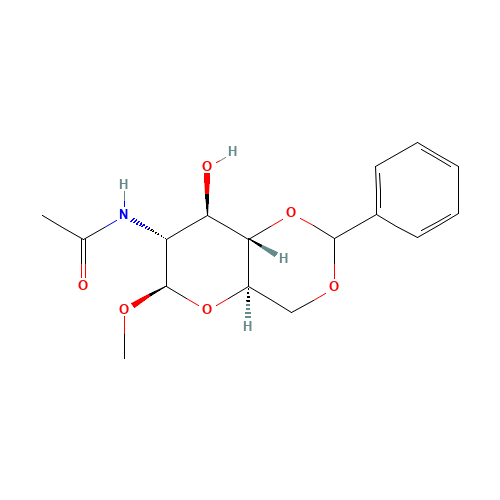 Methyl 2-Acetamido-2-deoxy-4,6-O-benzlydene-O-?-D-glucopryanoside (CAS: 10300-76-2) - Chemical Structure and Molecular Formula 