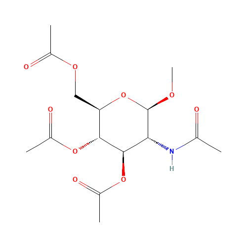 Methyl 2-Acetamido-2-deoxy-?-D-glucopyranoside Triacetate (CAS: 2771-48-4) - Chemical Structure and Molecular Formula 