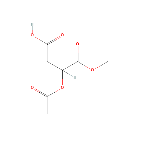 Methyl 2-Acetoxy-3-carboxypropanoate (CAS: 20226-93-1) - Chemical Structure and Molecular Formula 