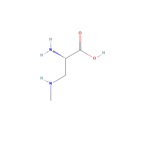 b-Methylamino-L-alanine (CAS: 15920-93-1) - Chemical Structure and Molecular Formula 