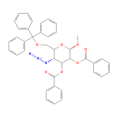 Methyl 4-Azido-2,3-di-O-benzoyl-4-deoxy-6-O-trityl-a-D-glucopyranoside (CAS: 26511-50-2) - Related Chemical Product