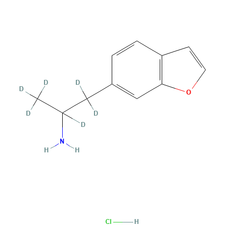 a-Μethyl-6-benzofuran Ethanamine-d6 Ηydrochloride (CAS: 1346600-35-8) - Related Chemical Product