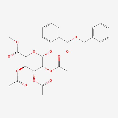 Methyl 1-((2-Benzyloxycarbonxyl)phenyl)-2,3,4-tri-O-acetyl-b-D-glucopyranuronate (CAS: 221287-88-3) - Related Chemical Product