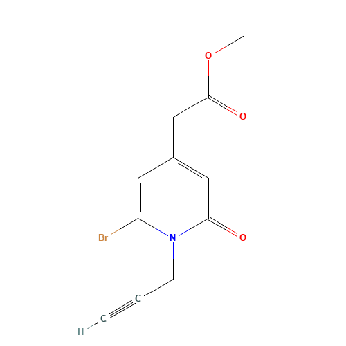 Methyl 6-Bromo-1,2-dihydro-2-oxo-1-(2-propynyl)-4-pyridineacetate (85:15% Bromo:Chloro Derivative) (CAS: 141807-55-8) - Related Chemical Product