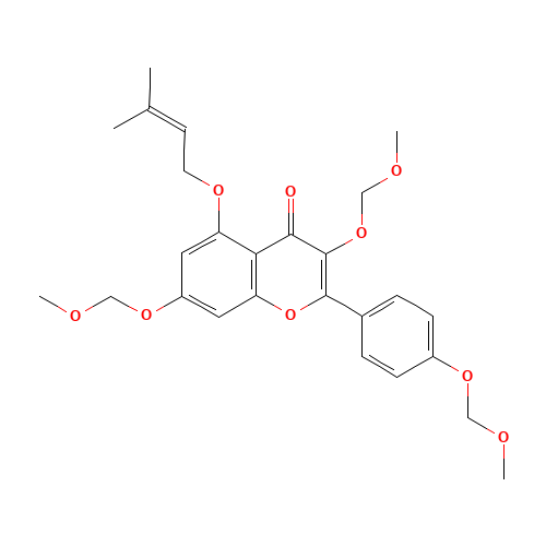 5-O-(3-Methyl-2-butenyl) Kaempferol Tri-O-methoxymethyl Ether (CAS: 143724-70-3) - Related Chemical Product