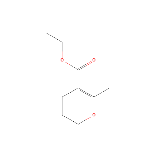 2-Methyl-3-carbethoxy-5,6-dihydropyran (CAS: 10226-28-5) - Chemical Structure and Molecular Formula 