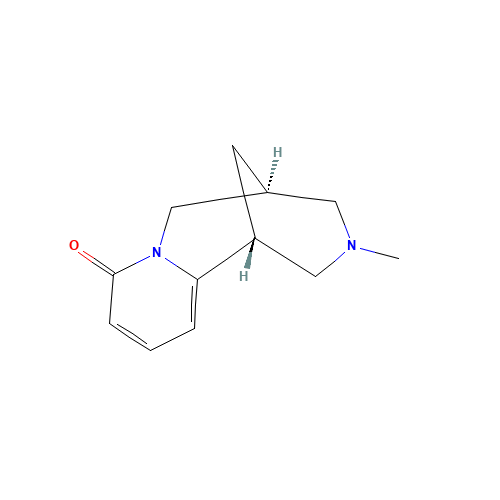N-Methylcytisine (CAS: 486-86-2) - Chemical Structure and Molecular Formula 