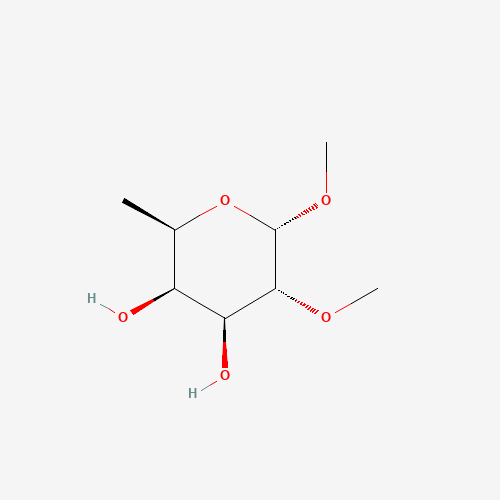 Methyl 6-Deoxy-2-O-methyl-a-D-galactopyranoside (CAS: 59981-27-0) - Chemical Structure and Molecular Formula 