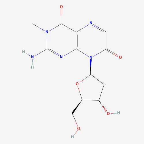 3-Methyl-8-(2'-deoxy-b-D-ribofuranosyl)isoxanthopterin (CAS: 170379-51-8) - Chemical Structure and Molecular Formula 