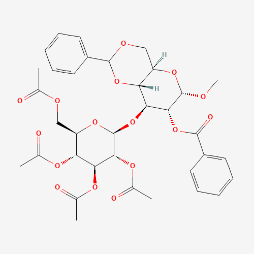Methyl 4,6-Di-O-benzylidene-2-O-benzoyl-3-O-(2,3,4,6-tetra-O-acetyl-b-D-glucopyranosid)-a-D-glucopyranoside (CAS: 71238-93-2) - Related Chemical Product