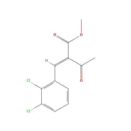 Methyl 2-(2,3-Dichlorobenzylidene)acetoacetate (CAS: 74073-22-6) - Chemical Structure and Molecular Formula 