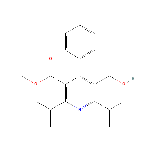 Methyl 2,6-Diisopropyl-4-(4-fluorophenyl)-5-hydroxymethyl-pyridine-3-carboxy-late (CAS: 202859-11-8) - Related Chemical Product
