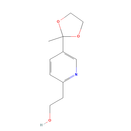 5-(2-Methyl-1,3-dioxolan-2-yl)- (CAS: 184766-50-5) - Chemical Structure and Molecular Formula 