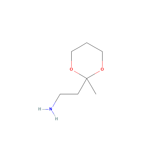 2-Methyl-1,3-dioxane-2-ethanamine (CAS: 218602-40-5) - Chemical Structure and Molecular Formula 
