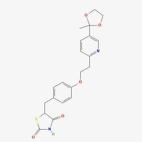5-[4-[2-[5-(2-Methyl-1,3-dioxolan-2-yl)-2-pyridyl]ethoxy]benzyl]-2,4-thiazolidinedione (CAS: 184766-66-3) - Related Chemical Product
