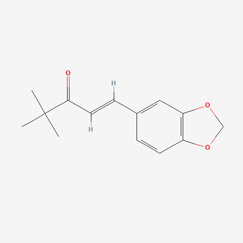 1-(3,4-Methylenedioxyphenyl)-4,4-dimethyl-pent-1-en-3-one (CAS: 2419-68-3) - Chemical Structure and Molecular Formula 