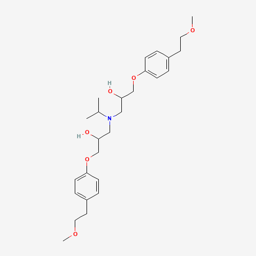 1,1'-[(1-Methylethyl)imino]bis[3-[4-(2-methoxyethyl)phenoxy]-2-propanol (CAS: 154784-36-8) - Chemical Structure and Molecular Formula 