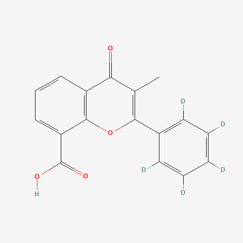 3-Methylflavone-8-carboxylic Acid-d5 (CAS: 1189883-79-1) - Chemical Structure and Molecular Formula 