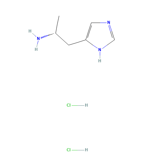 R(-)-a-Methyl Histamine Dihydrochloride (CAS: 75614-89-0) - Chemical Structure and Molecular Formula 