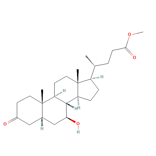 Methyl 7b-Hydroxy-3-ketocholanoate (CAS: 67371-28-2) - Chemical Structure and Molecular Formula 
