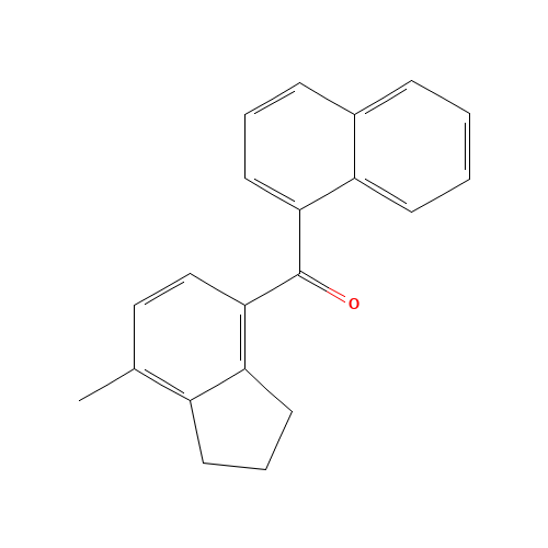 7-Methylindan-4-yl 1-Naphthyl Ketone (CAS: 63665-87-2) - Chemical Structure and Molecular Formula 