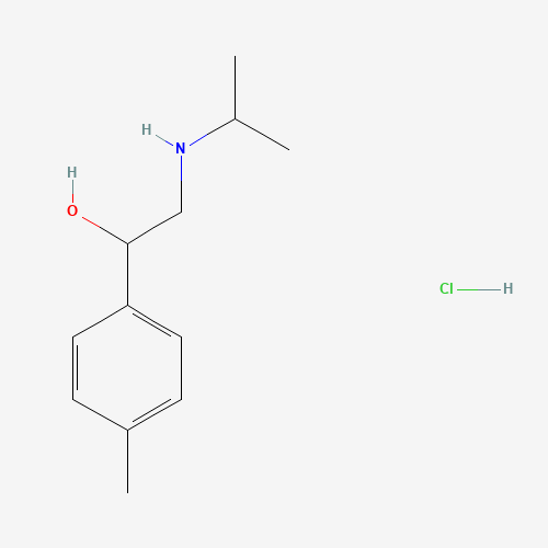 D,L-4'-Methyl-a-(1-isopropylaminomethyl) Benzyl Alcohol, Hydrochloride (CAS: 17267-27-5) - Chemical Structure and Molecular Formula 
