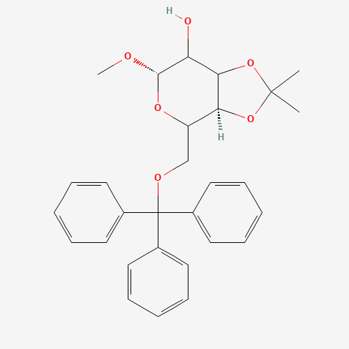Methyl 3,4-O-Isopropylidene-6-O-trityl-a-D-galactopyranoside (CAS: 53685-07-7) - Chemical Structure and Molecular Formula 